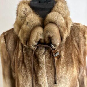 Vintage Full-Length Mink Fur Coat semi-sheared